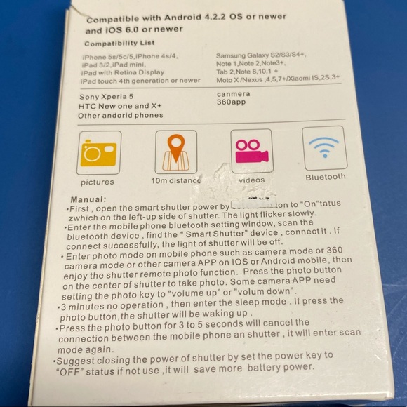 🆓FREE ADD-ON to BUNDLES OVER $50🆓 Bluetooth Remote Shutter, Blue - Picture 2 of 5